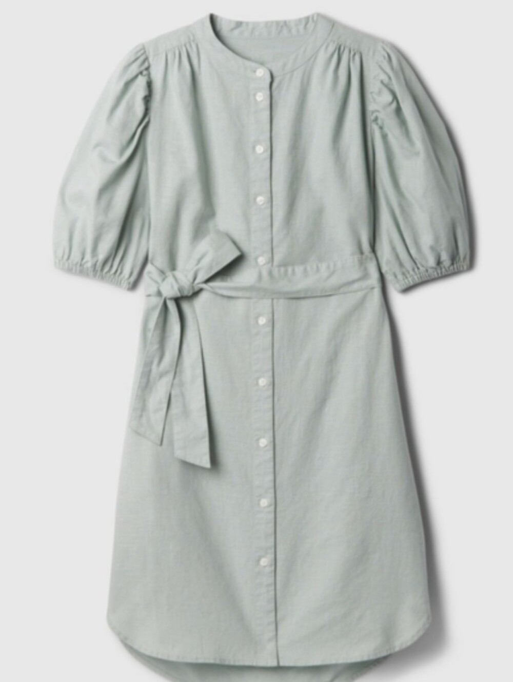 GAP Light Sage Linen Rich Shirt Dress